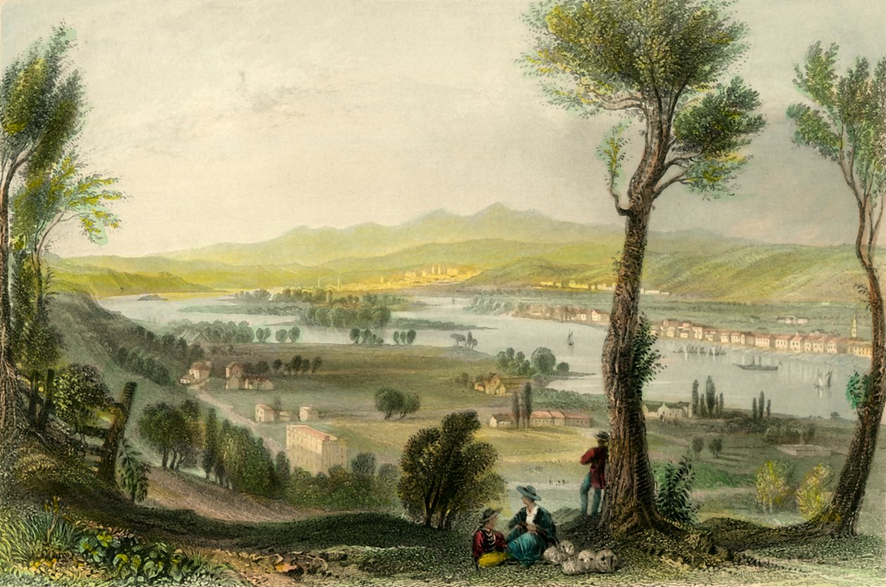 ट्रॉय के पास माउंट इडा से देखें, c1839। द्वारा एच वालिस