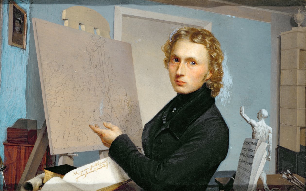 सेल्फ पोर्ट्रेट, 1822 द्वारा हंस हेनरिक पोर्थ