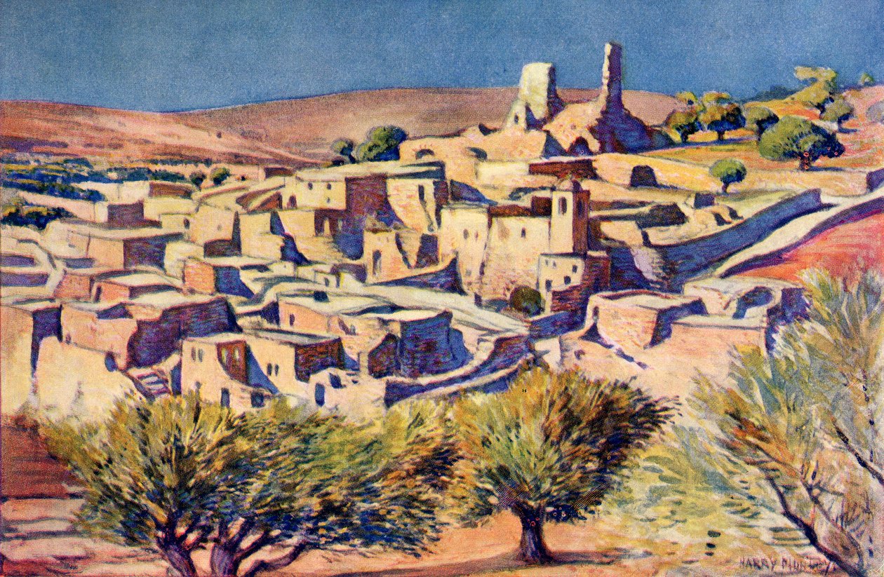 यरूशलेम के पास बेथनी का बाइबिल गाँव, c.1910 द्वारा हैरी मॉर्ले