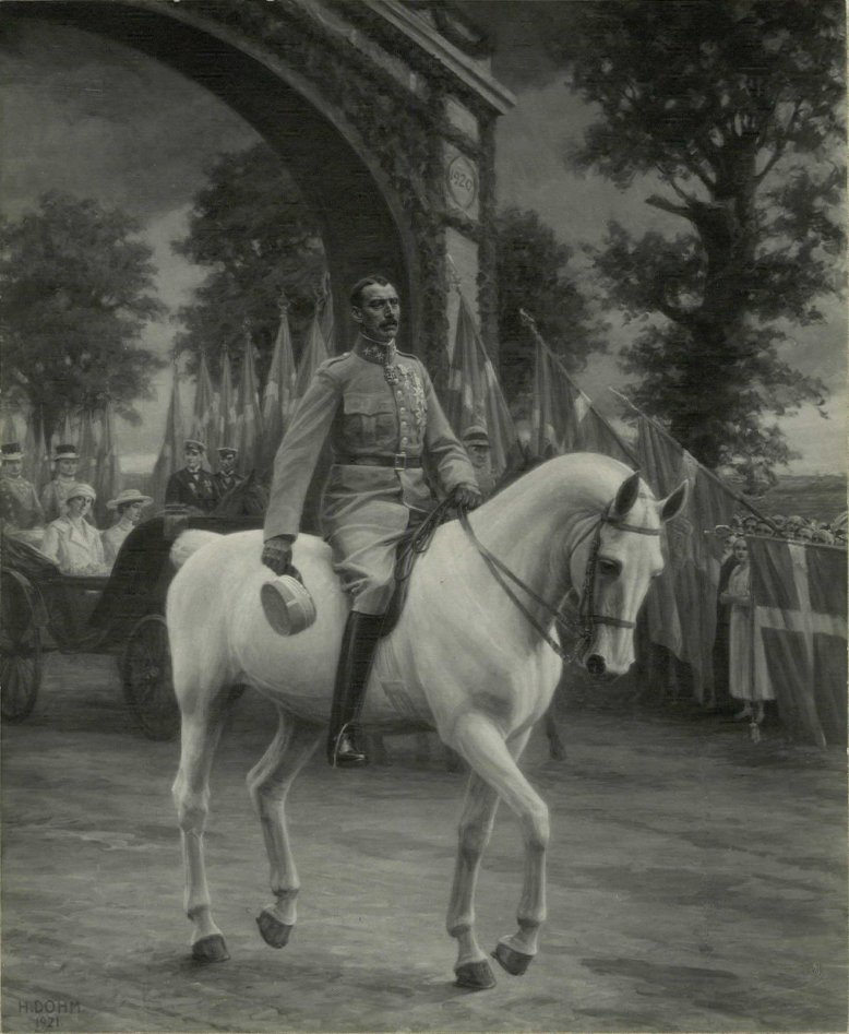 क्रिस्चियन एक्स सोसायटी के बाद ग्रांसेन 1920 से अधिक की सवारी करता है द्वारा हेनरिक डोहम