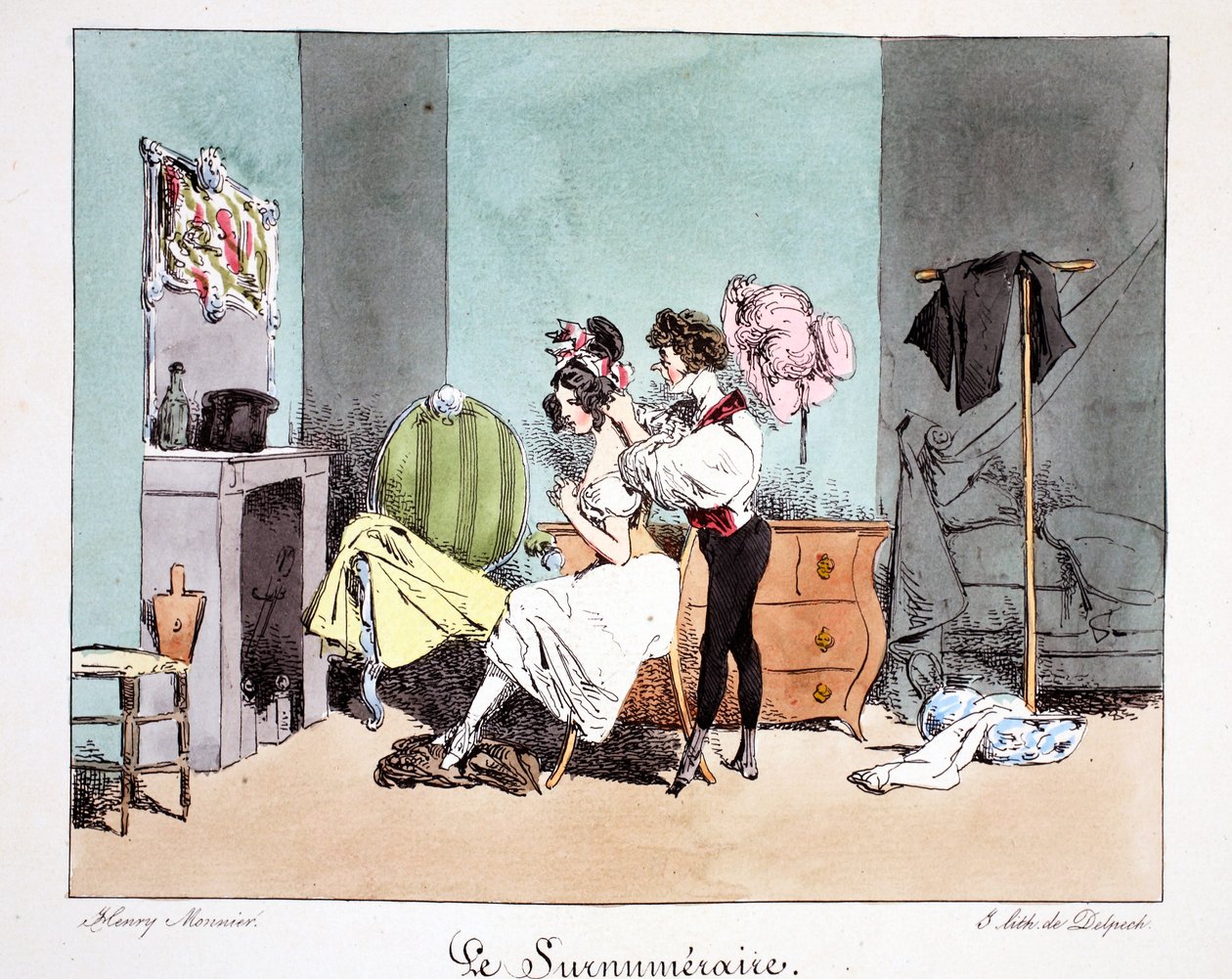 ले सुर्नुमैरे, c.1828 (हाथ के रंग वाले लिथो) द्वारा हेनरी बोनावेंट मुन्नियर