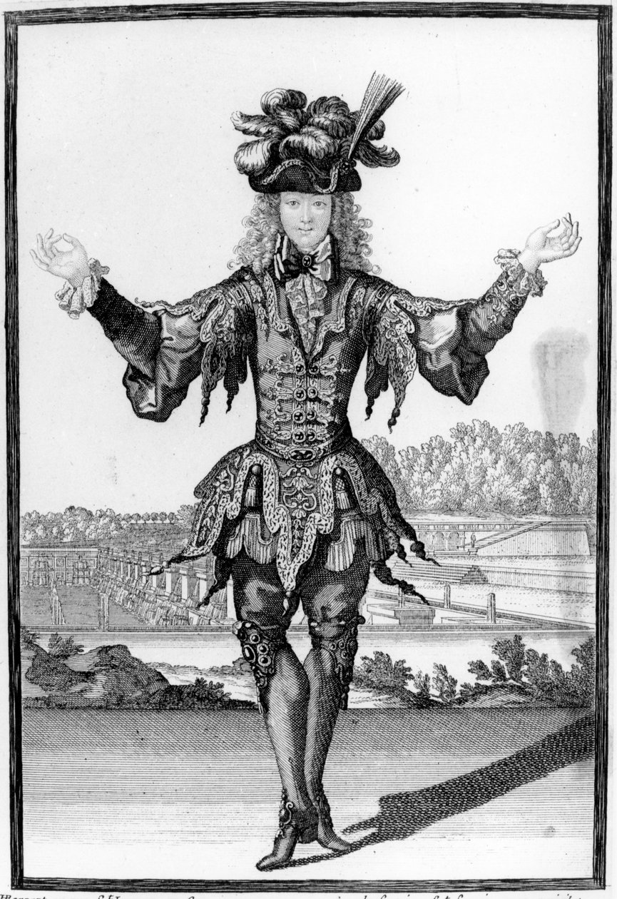 एक मैन ऑफ क्वालिटी ने एक नर्तकी के रूप में कपड़े पहने, c.1695 द्वारा हेनरी बोनार्ट