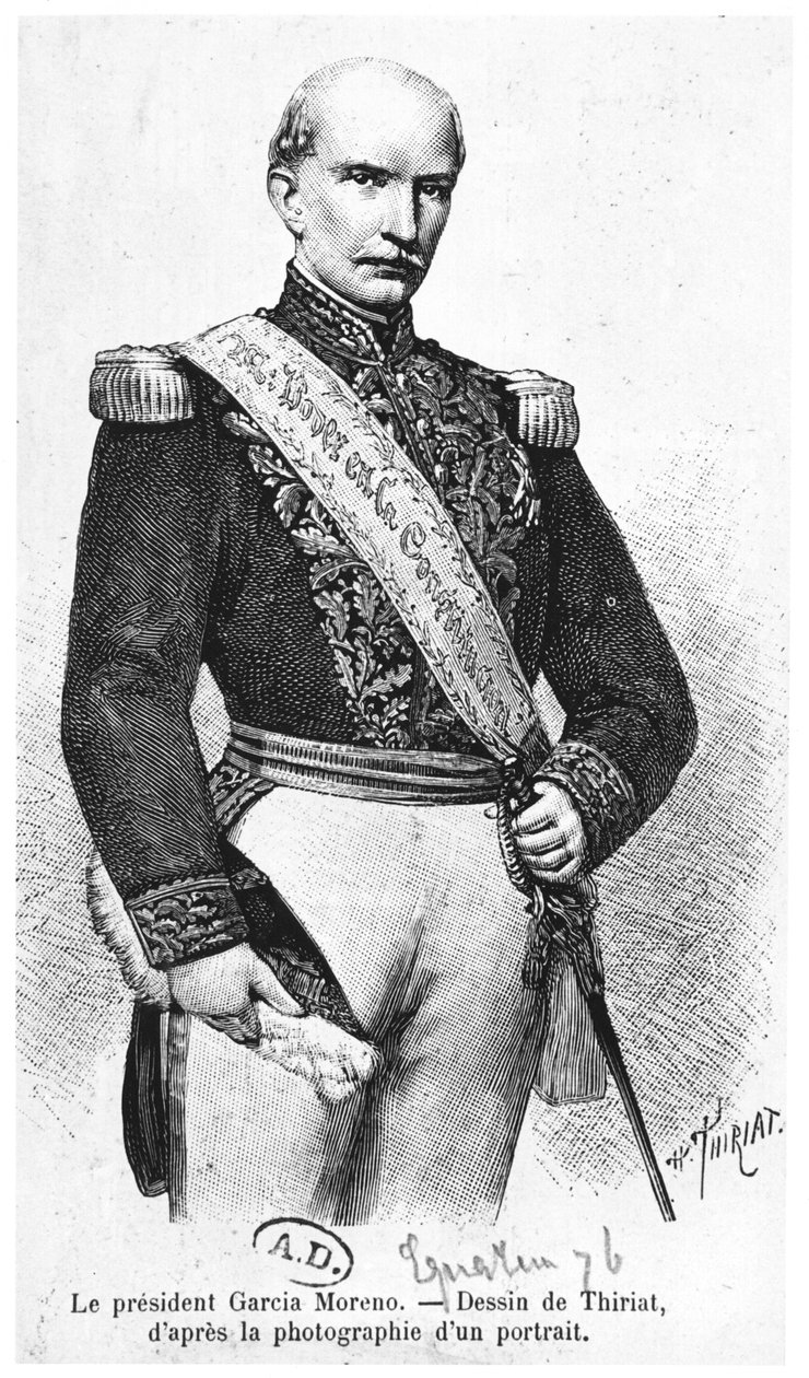 इक्वाडोर के राष्ट्रपति गेब्रियल गार्सिया मोरेनो (1821-75) द्वारा हेनरी थिरिअत