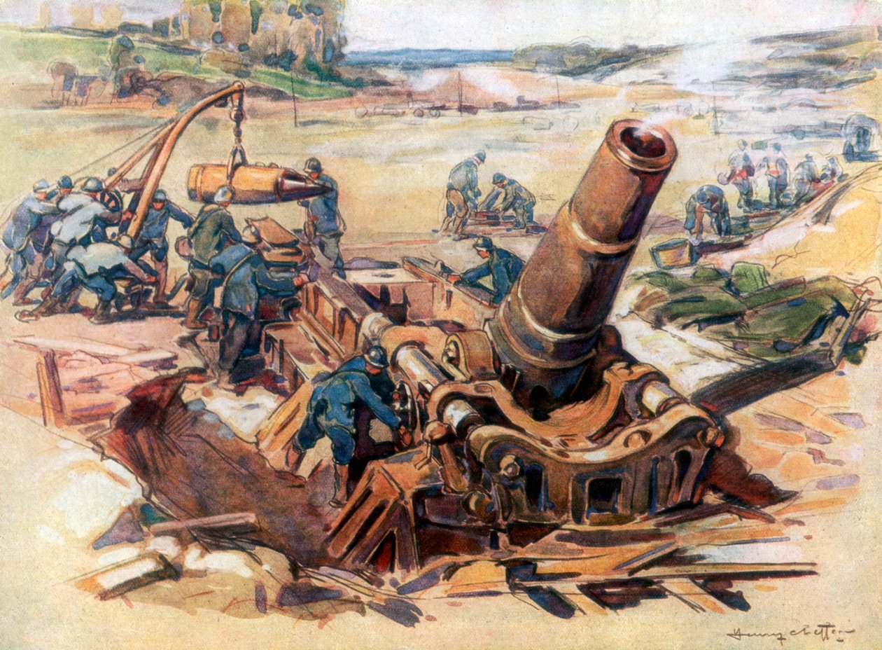 '370 मोर्टार इन एक्शन', 1918, 1926 द्वारा हेनरी शेफ़र