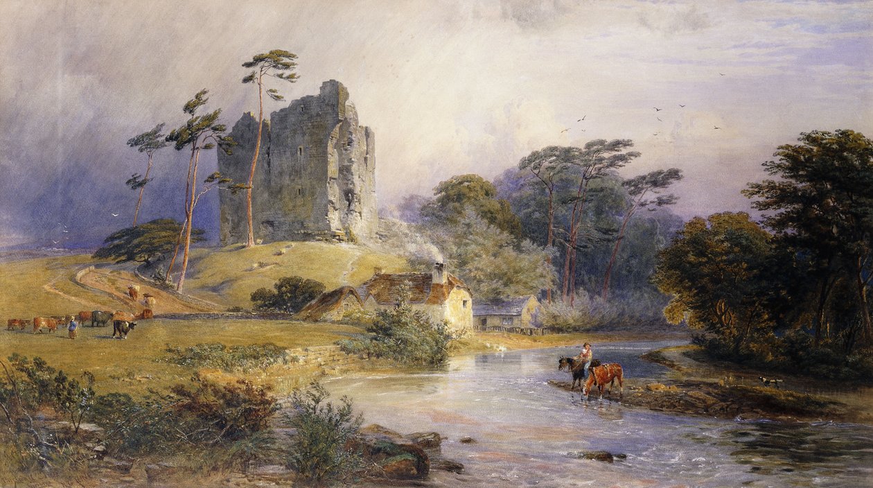 Thirlwall Castle, नॉर्थम्बरलैंड, द्वारा हेनरी जॉर्ज हाइन