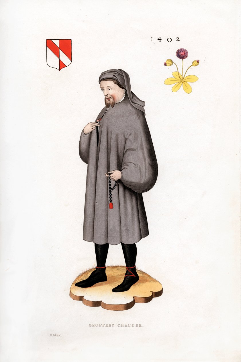 जेफ्री चौसर, 1402, 1843। द्वारा हेनरी शॉ