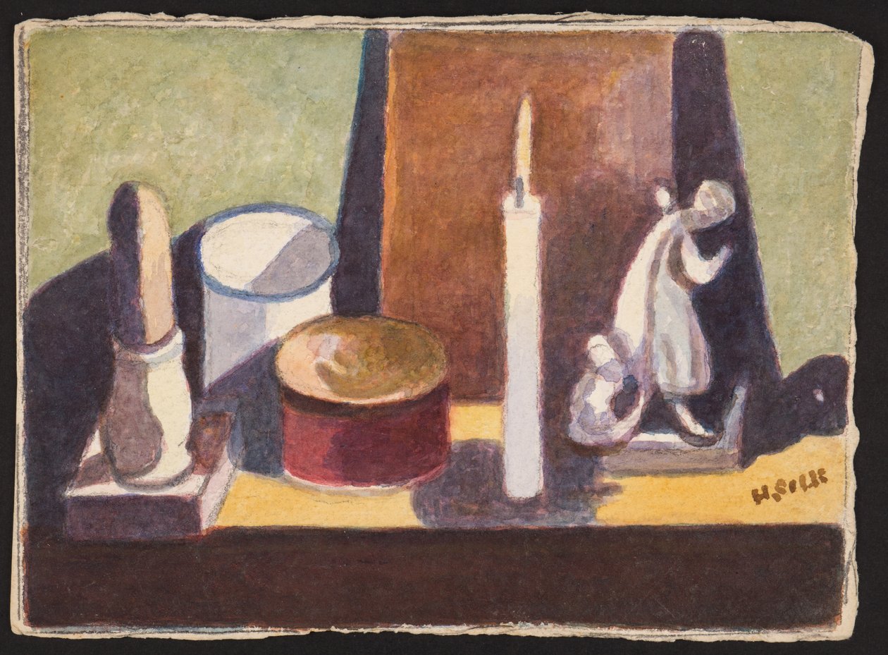 रद्द-प्रकाशित मंटेलपीस, c.1930 द्वारा हेनरी सिल्क