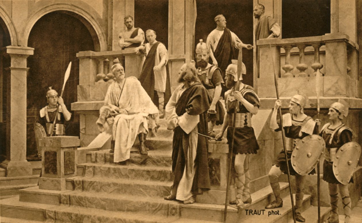 पाइलेट से पहले यीशु, 1922। द्वारा हेनरी ट्रुट