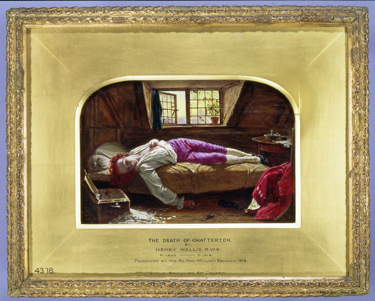 चेटरन की मृत्यु, c.1856 द्वारा हेनरी वालिस