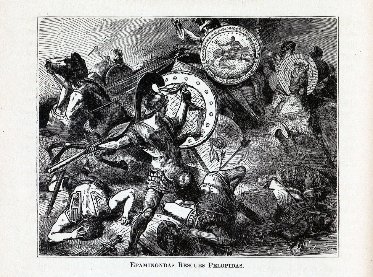 एपमिनोंडास ने पेलोपिडास, 1882 को बचाया द्वारा हरमन वोगेल