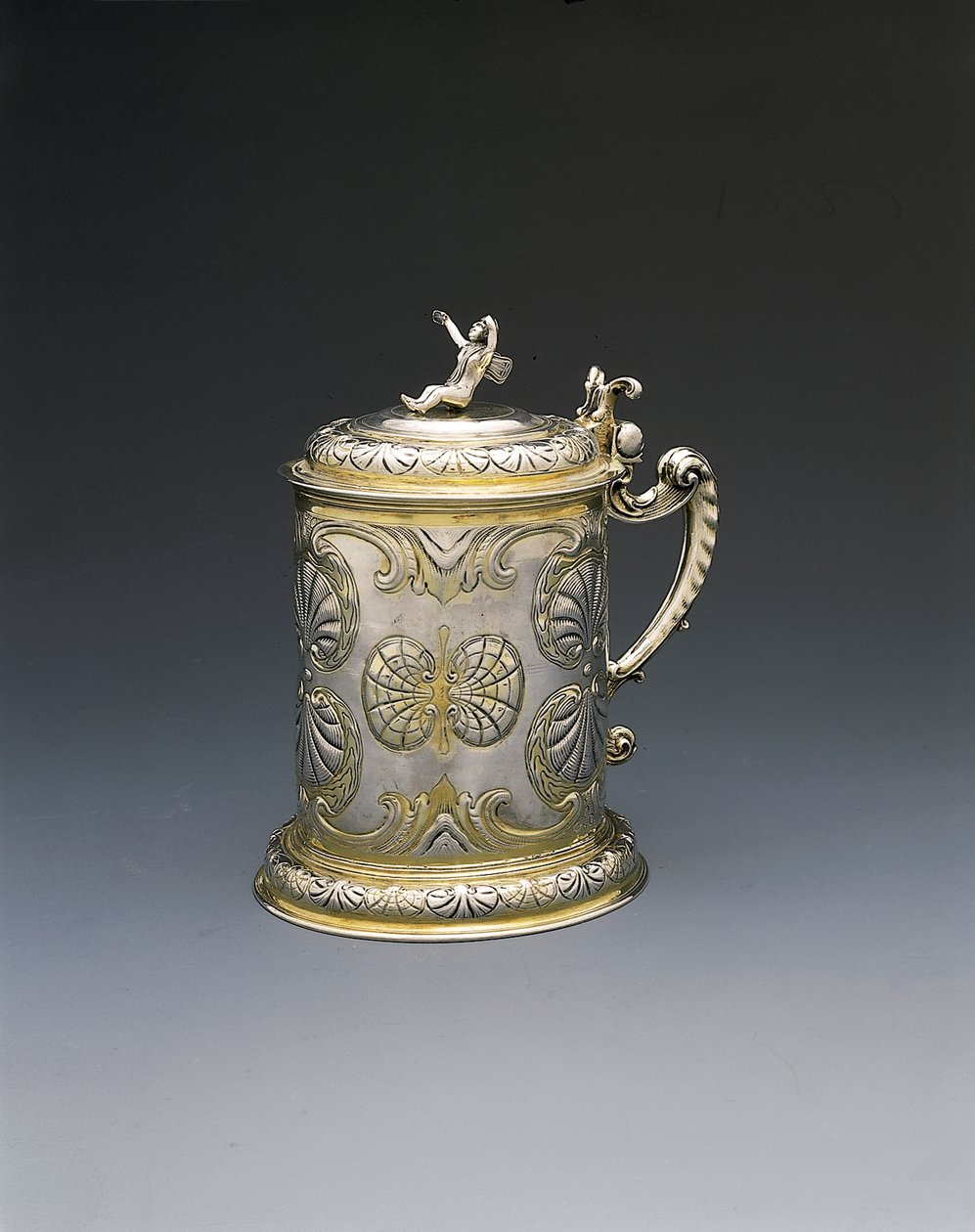 टैंकार्ड, डेंजिग, c.1700 (पार्सल गिल्ट सिल्वर) द्वारा Hieronymus II Holl