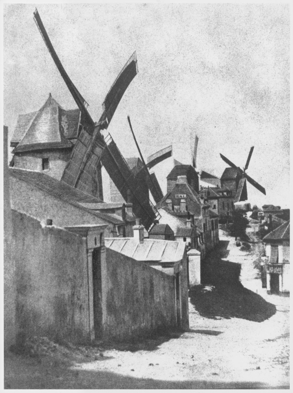 मोंटमार्ट्रे में विंडमिल्स, सी। 1870 द्वारा हिप्पोलाईट बायर्ड