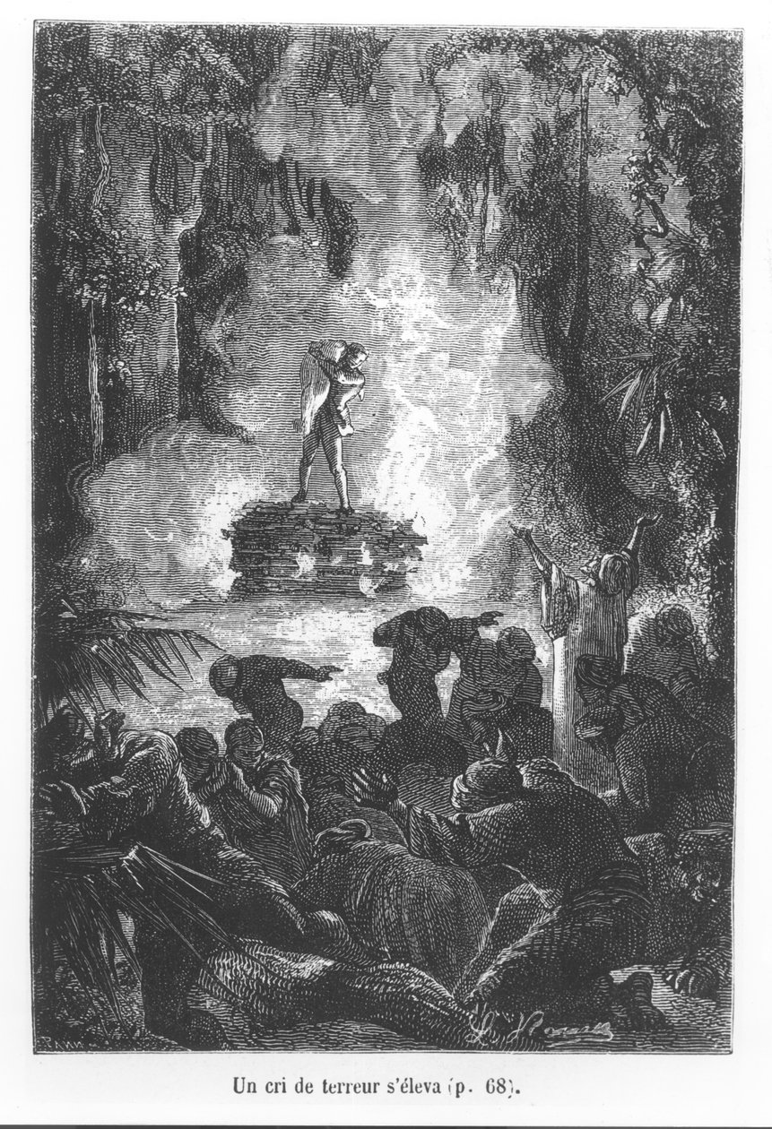 जूल्स वर्ने (1828-1905) 1873 द्वारा &39;अराउंड द वर्ल्ड इन अस्सी डेज&39; का दृष्टांत द्वारा हिप्पोलाइट लियोन बेनेट