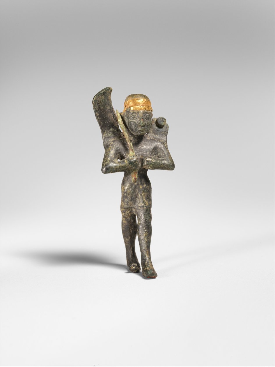 पंखों वाला देवता, c.1300 ईसा पूर्व (कांस्य, सोना) द्वारा हित्ती