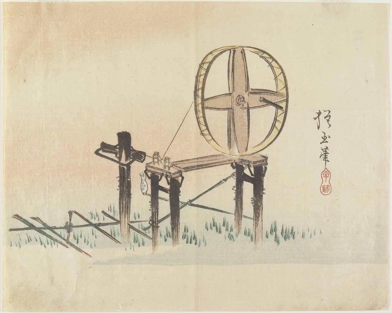(स्पिनिंग व्हील), सी। 1830 द्वारा Hogyoku