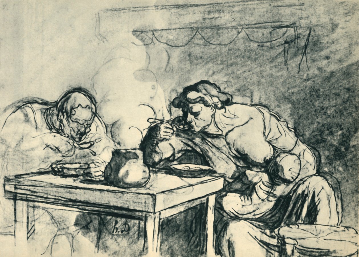 द सूप, c1862-1865, 1943। द्वारा होनोरे ड्यूमियर
