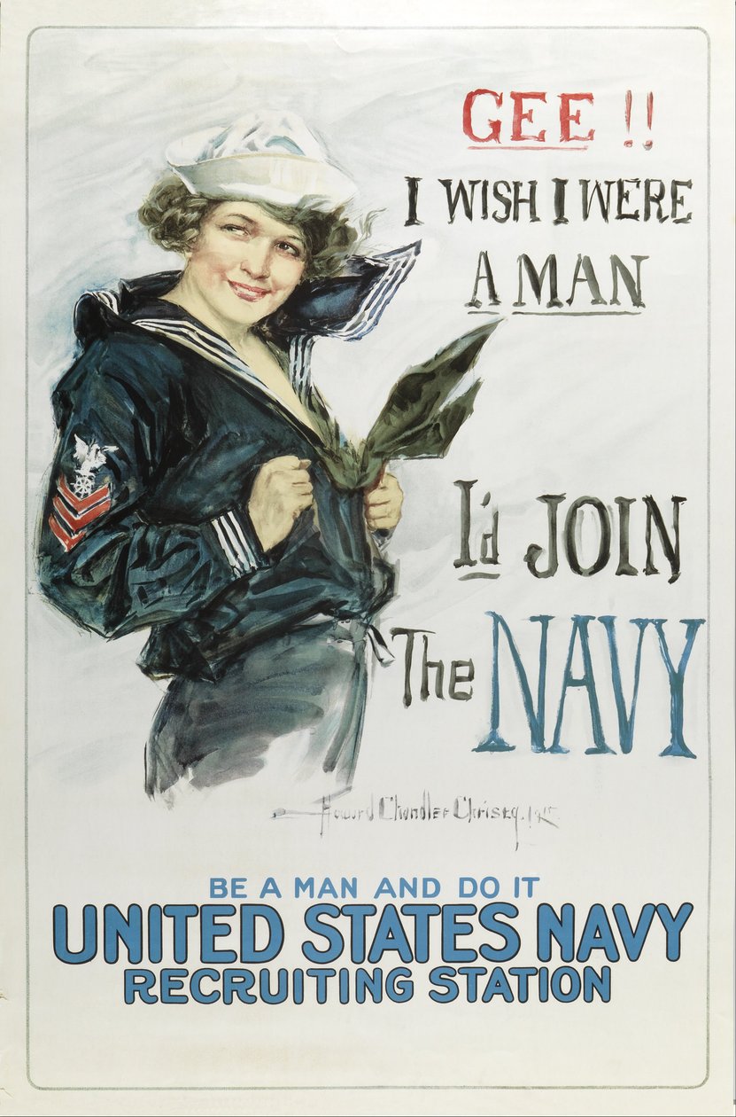 Gee I wish I a Man, Id Join the Navy द्वारा हावर्ड चैंडलर क्रिस्टी