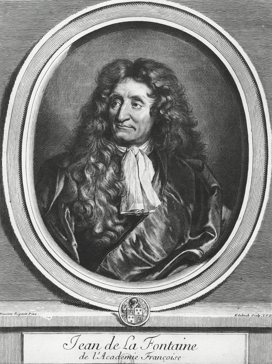 जीन डी ला फोंटेन (1621-95) गेरार्ड एडेलिनक द्वारा उत्कीर्ण (1640-1707) द्वारा जलकुंभी फ्रेंकोइस रिगौड