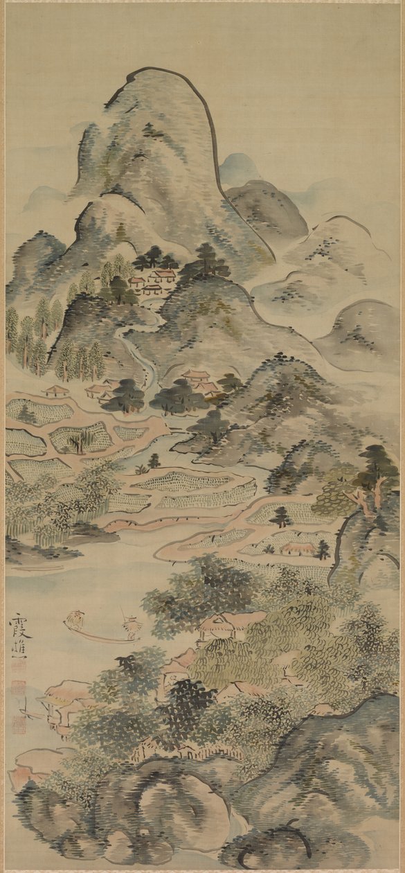 स्प्रिंगटाइम में मछली पकड़ना, 1700s। द्वारा इके ताइगा
