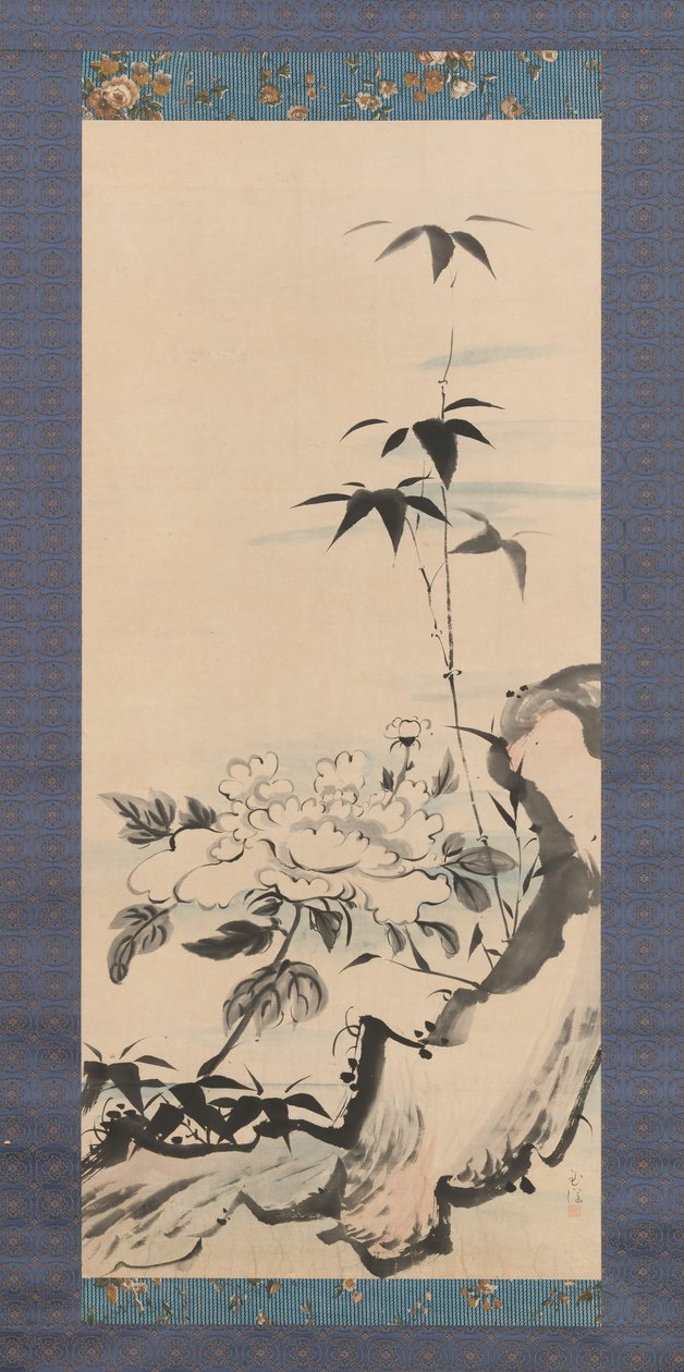 Peony और बांस, सीए। 1768. द्वारा इके नो ग्योकुरान