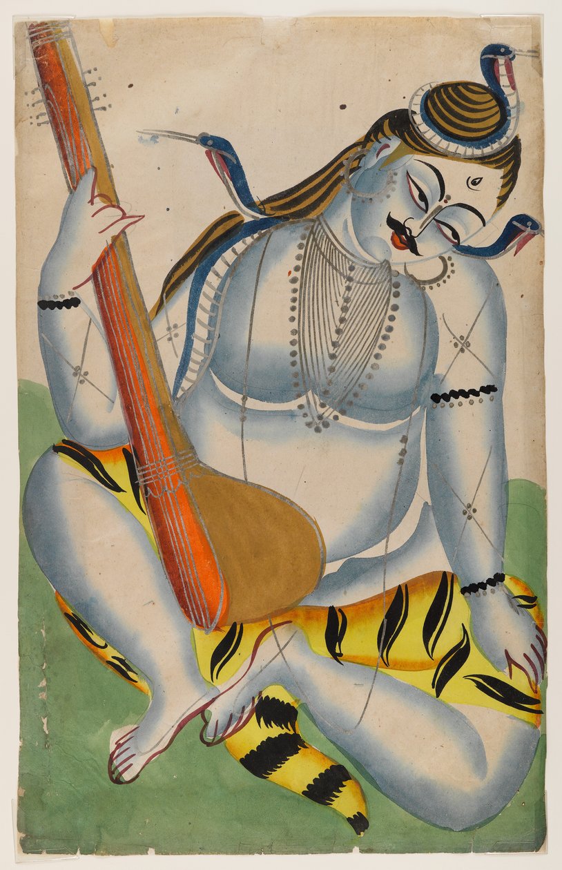 शिव, संगीत के भगवान, देर से 19 वीं 20 वीं सदी (टिन पर wc) द्वारा इंडियन स्कूल