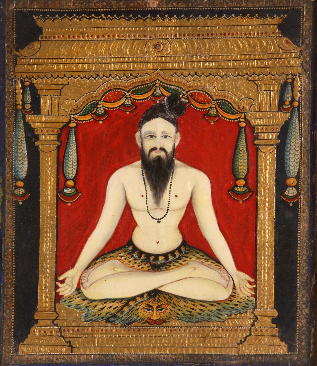 एक साधु (गोंद, डाई और सोना) द्वारा इंडियन स्कूल