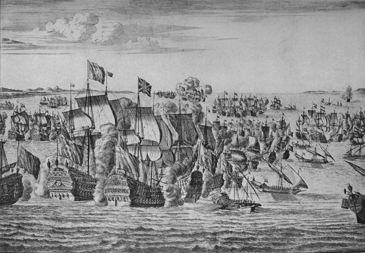 मलागा की लड़ाई, c1704 द्वारा इसहाक सेलमेकर