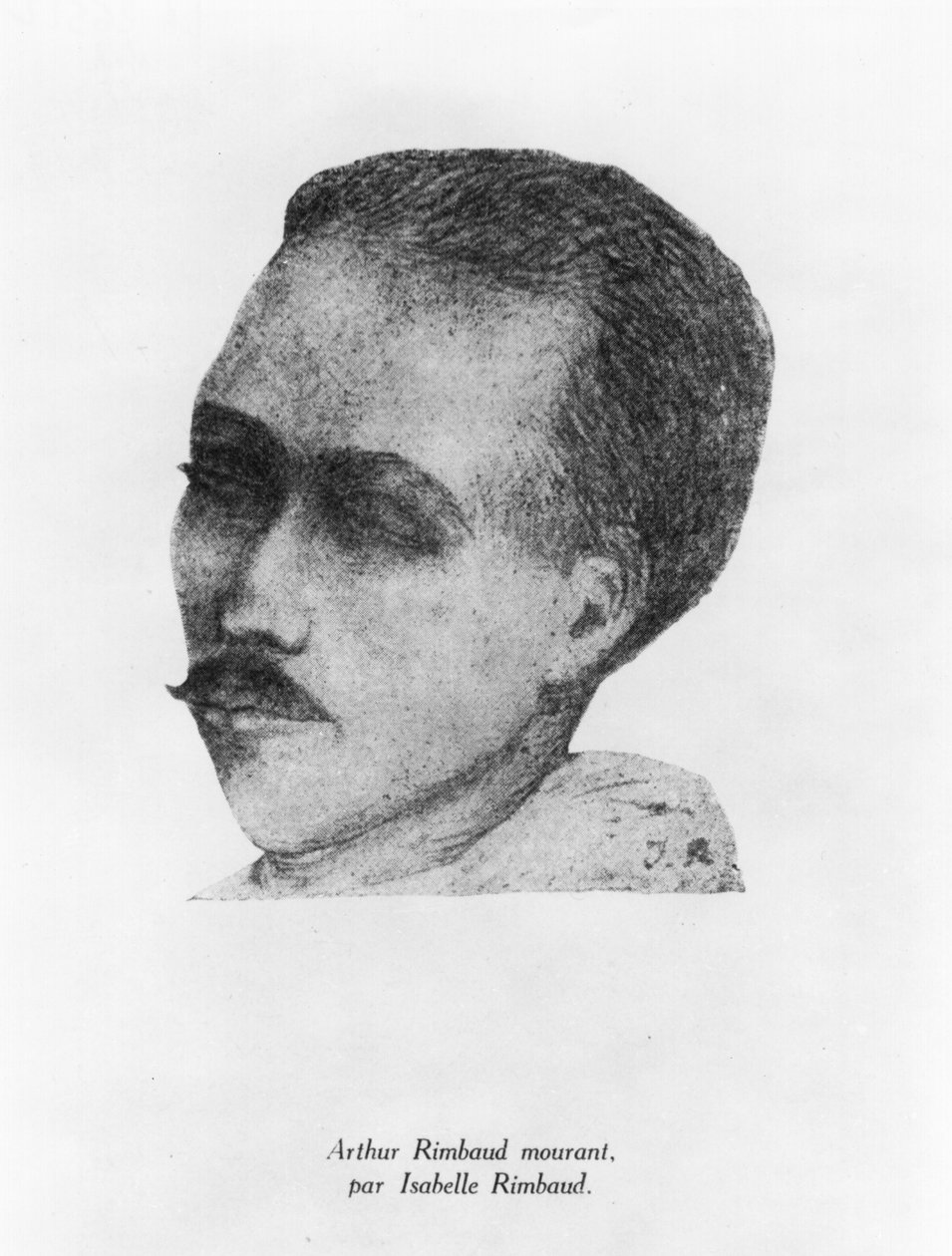 आर्थर रिंबाउड (1854-91) मर रहा है, 1891 (बीडब्ल्यू फोटो) द्वारा इसाबेल रिंबौड
