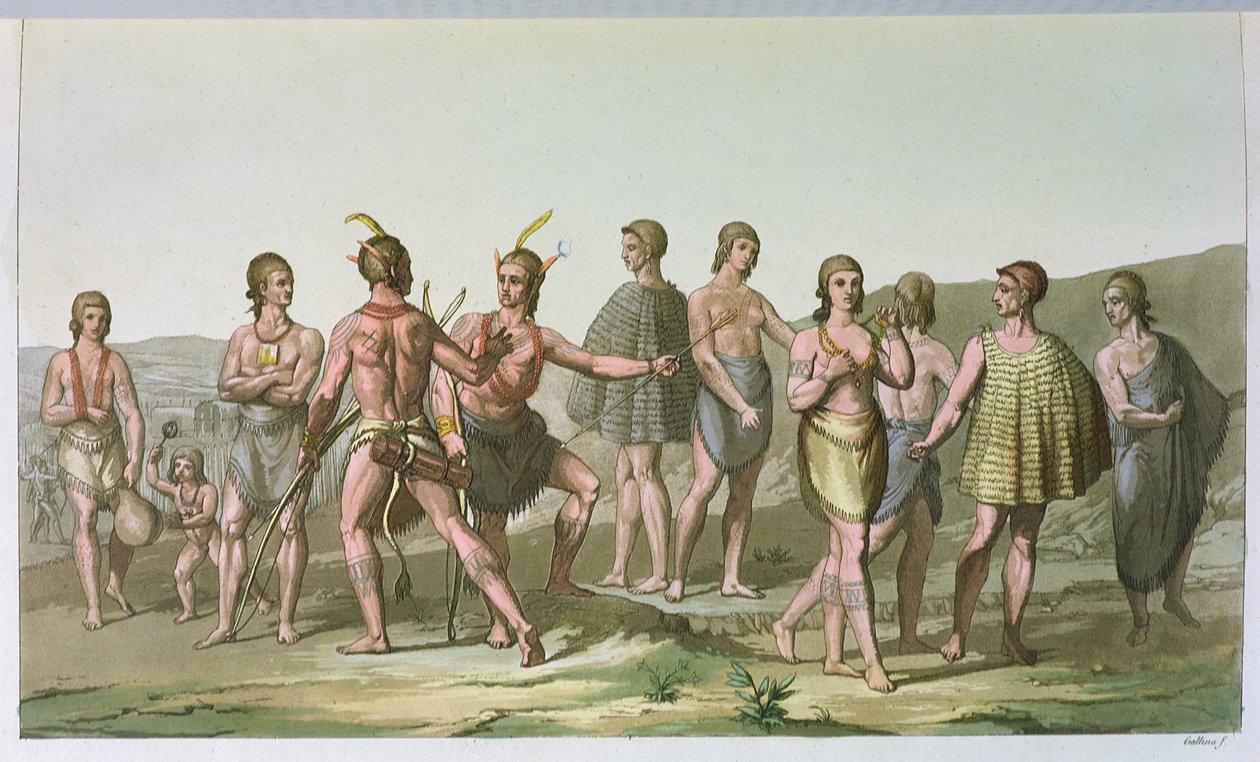 दक्षिण कैरोलिना से अमेरिकन इंडियंस, c.1820 द्वारा इतालवी स्कूल