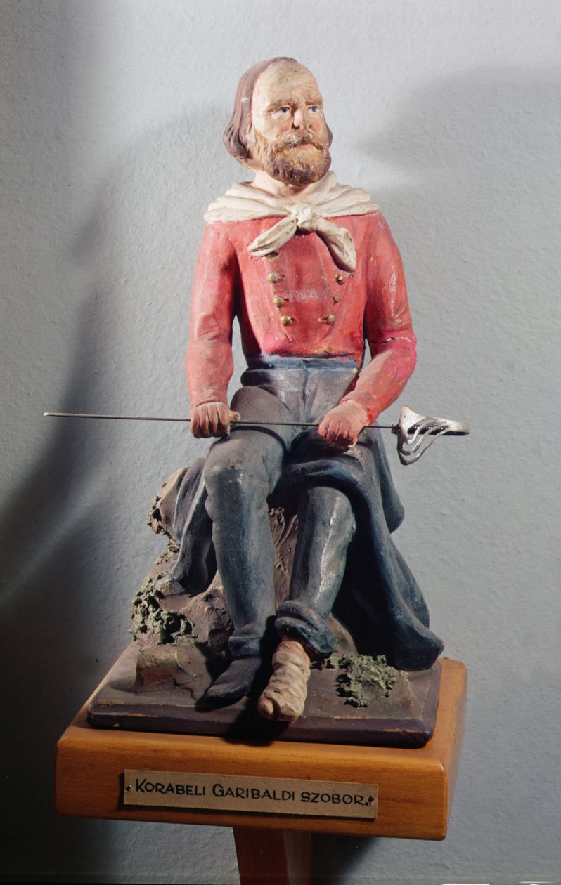 Giuseppe Garibaldi (1807-82), c.1860 (चित्रित टेराकोटा) द्वारा इतालवी स्कूल
