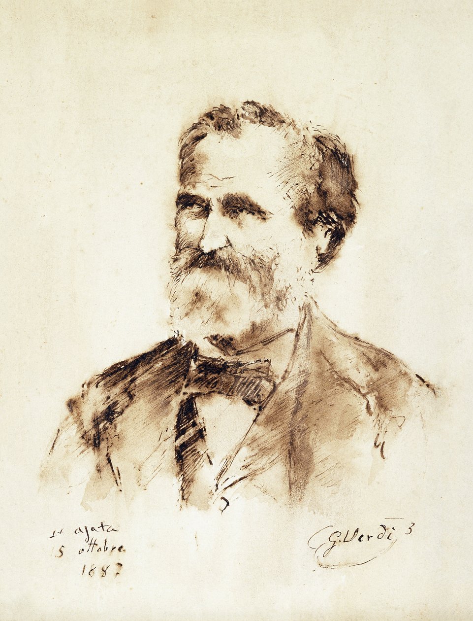 Giuseppe Verdi का चित्र द्वारा इतालवी स्कूल
