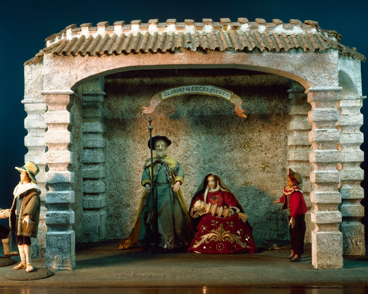 टायरोलियन क्रेच, c.1770 (मोम के आंकड़े और मिश्रित मीडिया) द्वारा इतालवी स्कूल