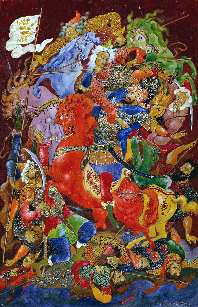 प्रिंस इगोर का कब्जा, 1932-1933। द्वारा इवान इवानोविच गोलिकोव