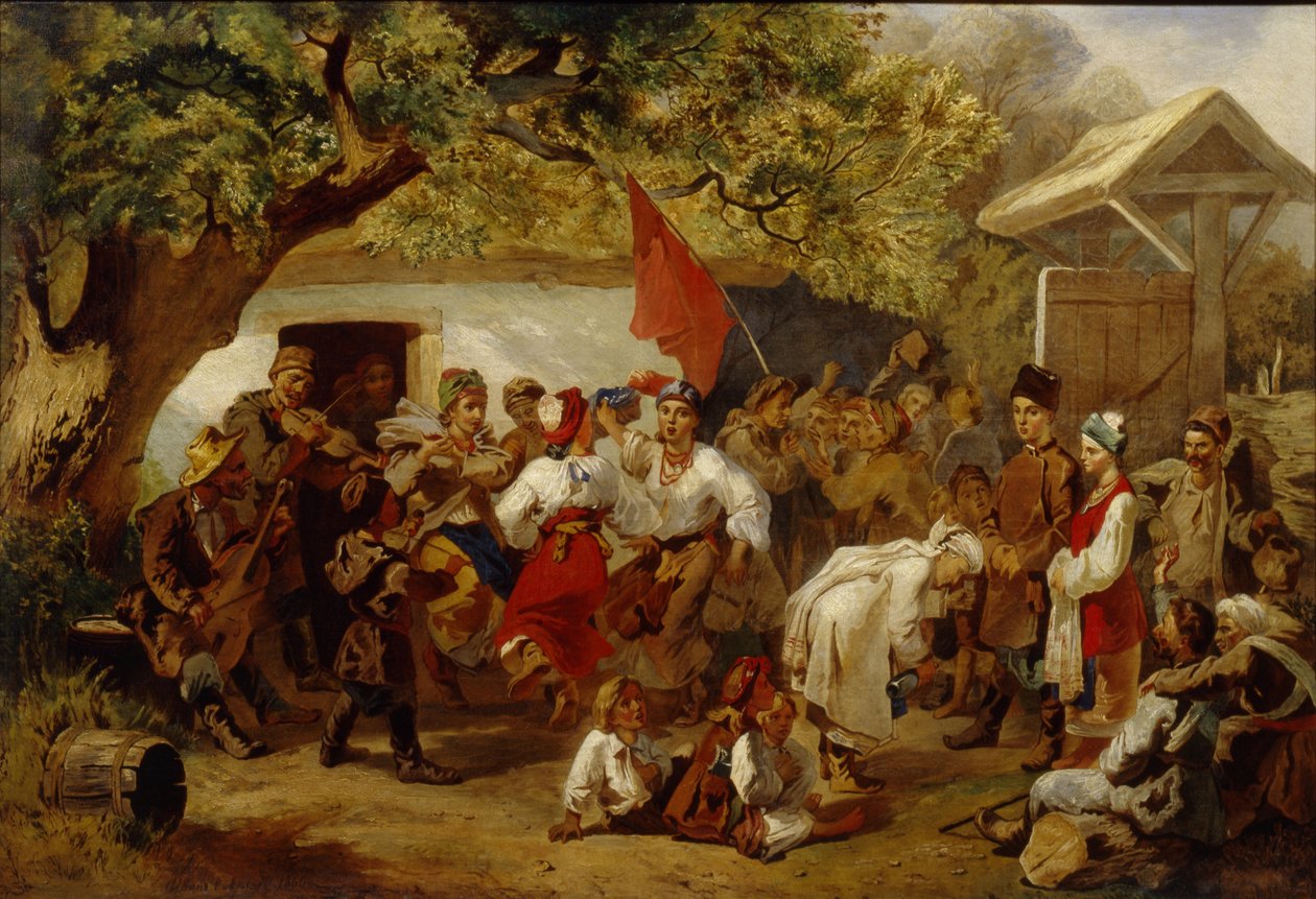 द वेडिंग फैस्ट, 1860 द्वारा इवान इवानोविच सोकोलोव