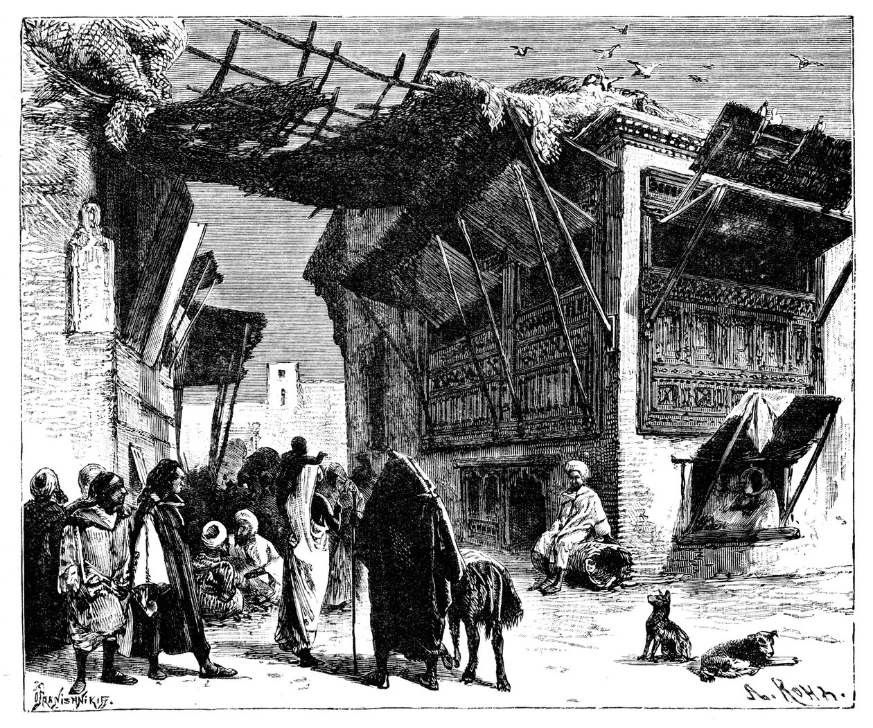 मोरक्को के फ़ेज़ में एक स्कूल, 1895। द्वारा इवान प्राणिशनिकॉफ़