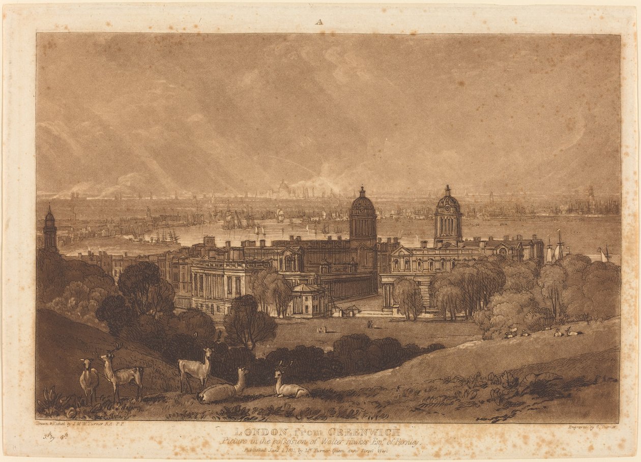 लंदन से ग्रीनविच, 1811 में प्रकाशित। द्वारा जोसेफ मैलॉर्ड विलियम टर्नर
