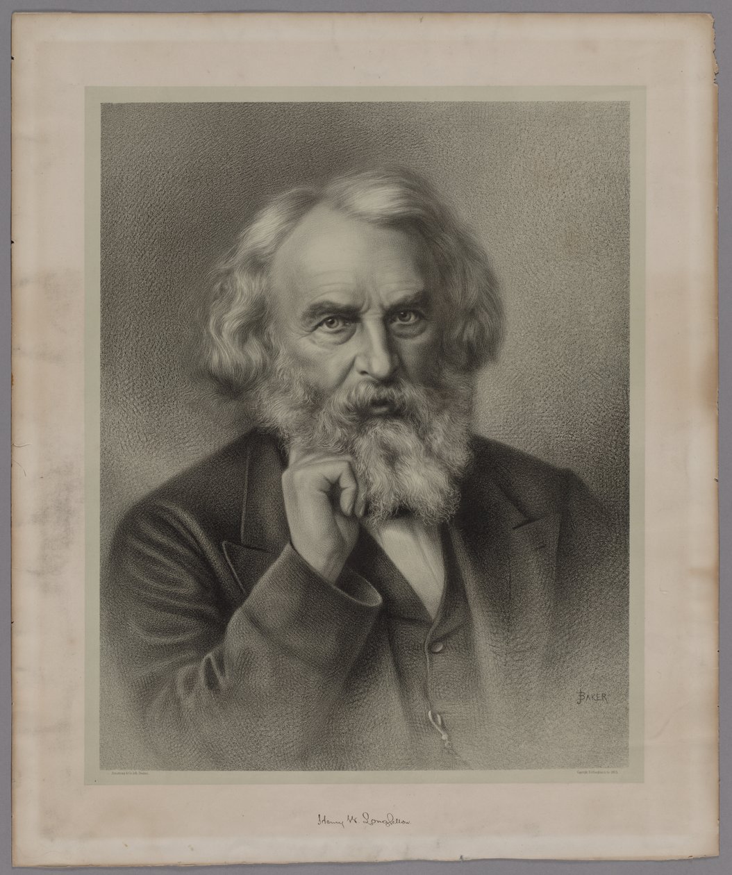 हेनरी वैड्सवर्थ लॉन्गफेलो, 1875। द्वारा जे बेकर
