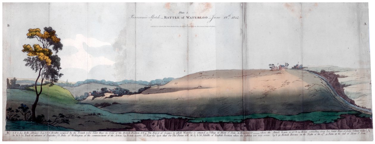 वाटरलू की लड़ाई, 1815-1816। द्वारा जे बूथ