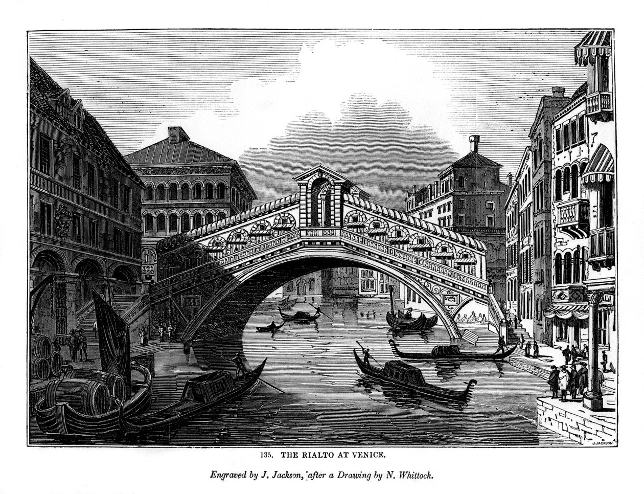वेनिस में रियाल्टो, 1843 द्वारा जे। जैक्सन
