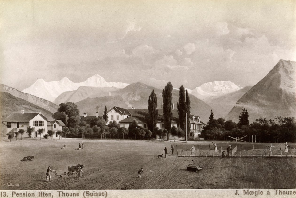 पेंशन लिटन, थून, स्विट्जरलैंड, 1885। द्वारा जे मोगल