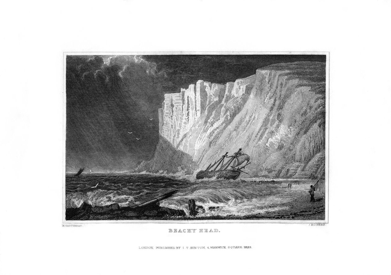 बीची हेड, ईस्ट ससेक्स, 1829। द्वारा जे रोजर्स