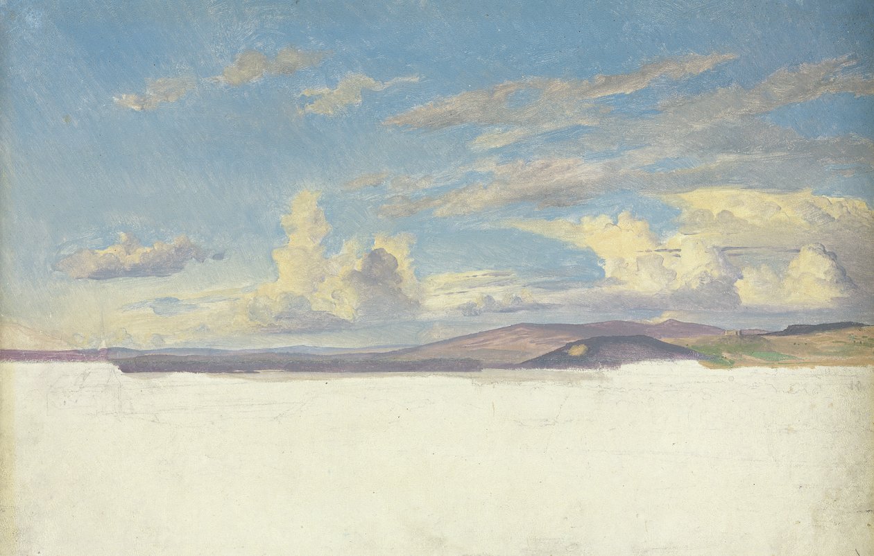 क्लाउड स्टडी, c.1830 (कार्ड पर कागज पर wc) द्वारा जैकब जेन्स्लर