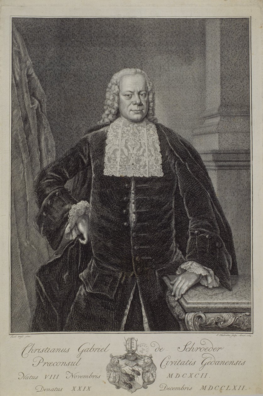 क्रिश्चियन गेब्रियल श्रोडर, 1764 द्वारा जेकोबस हाउब्रेकेन
