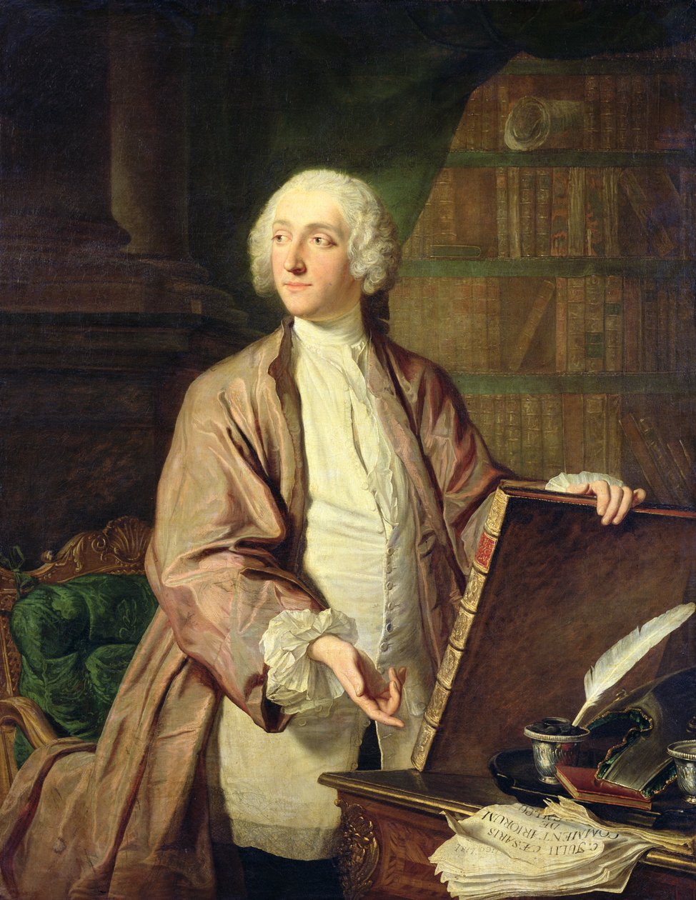 विक्टर रिकेट्टी (1715-89), मिराब्यू का मेक्विस, 1743 द्वारा जैक्स आंद्रे जोसेफ कैमलॉट एडेड
