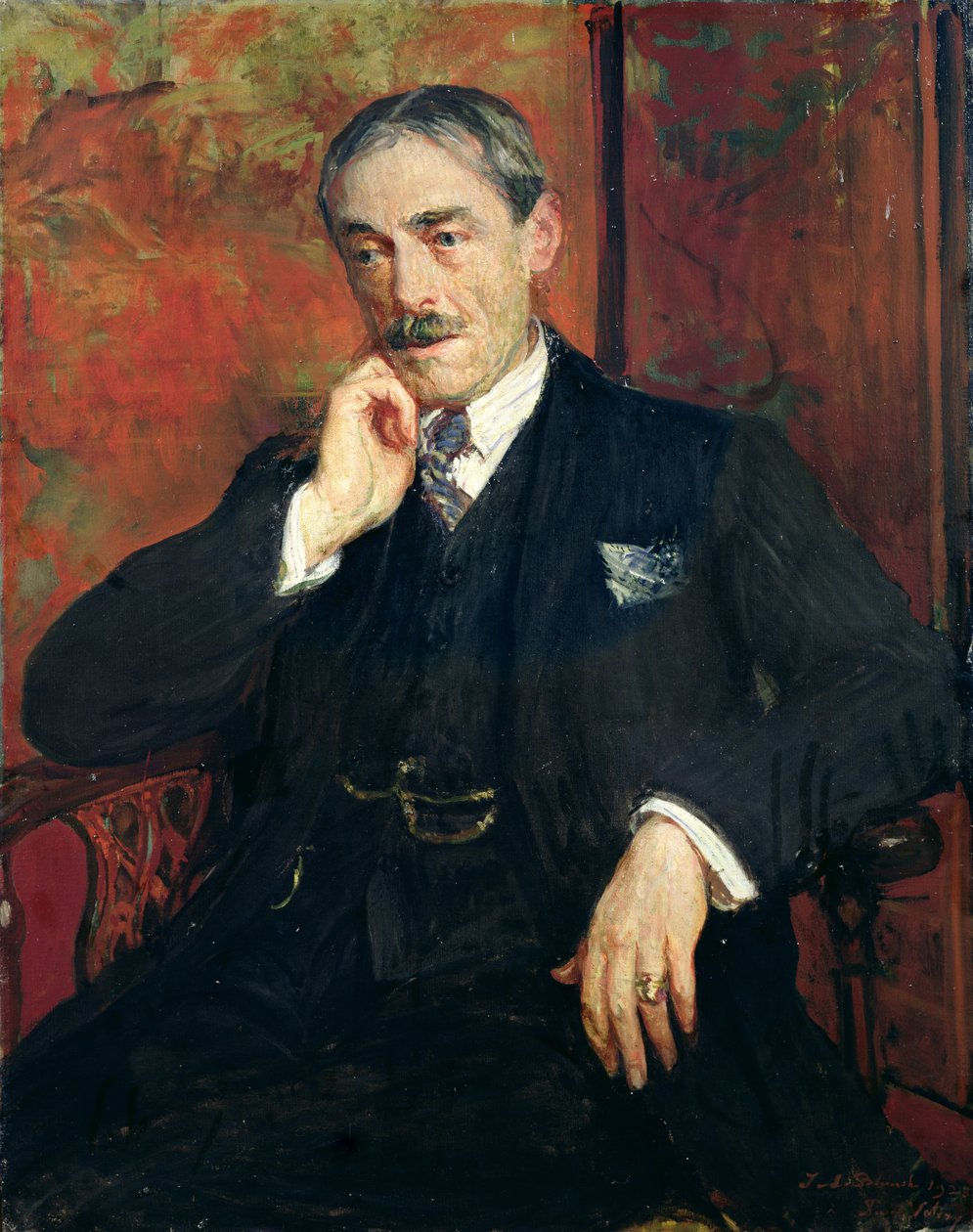 पॉल वेलेरी का पोर्ट्रेट (1871-1945), 1923 द्वारा जैक्स एमिल ब्लांच