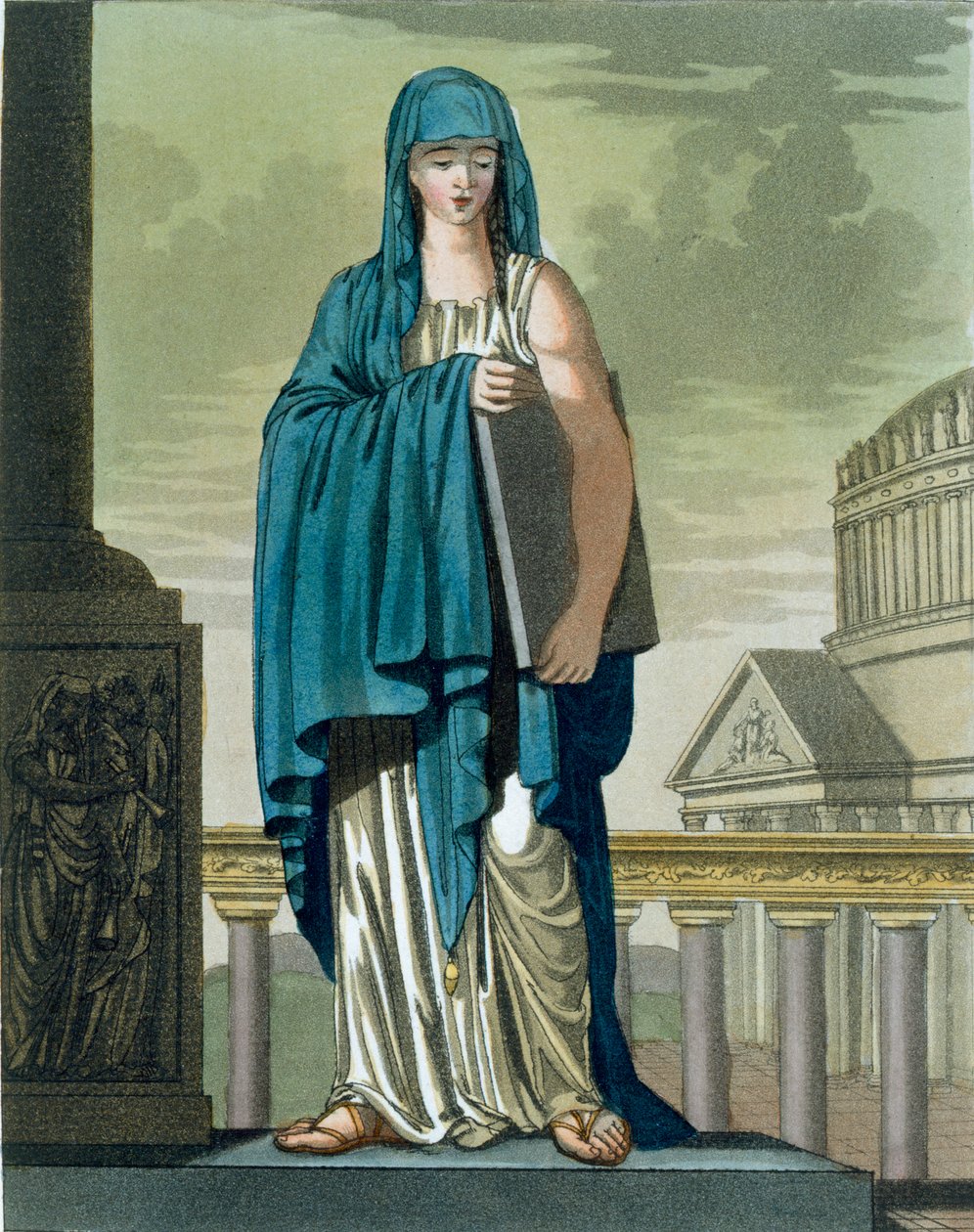 लेबेल द्वारा उकेरी गई &39;एल&39; एंटीक रोम &39;का चित्रण सिबिल, 1796 में प्रकाशित हुआ द्वारा जैक्स ग्रासेट डी सेंट सौवेउर