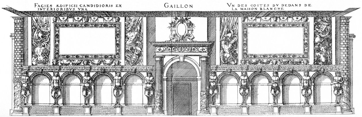 Maison Blanche की आंतरिक दीवारों में से एक Gaillon द्वारा जैक्स I एंड्रोएट डू सर्चेउ