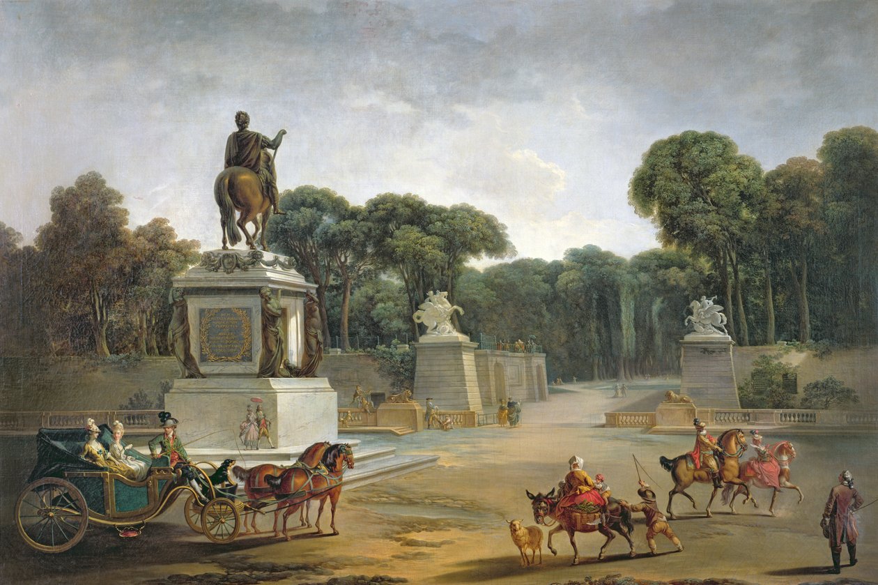 पेरिस में प्लेस लुई XV से Tuileries के लिए प्रवेश, c.1775 द्वारा जैक्स फिलिप जोसेफ डी सेंट क्वेंटिन