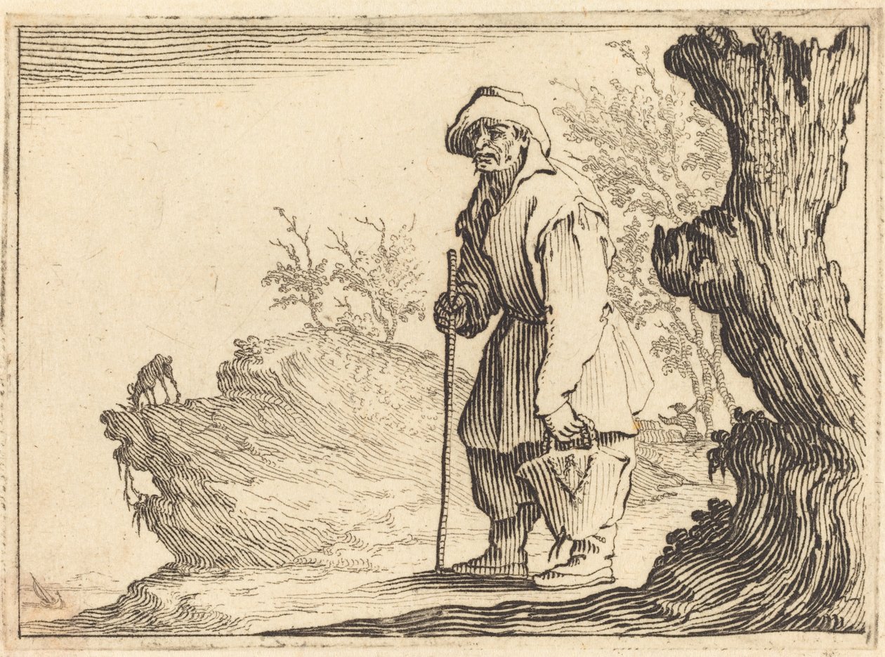 बोरी के साथ किसान, सी. 1617. द्वारा जैक्स कैलोट