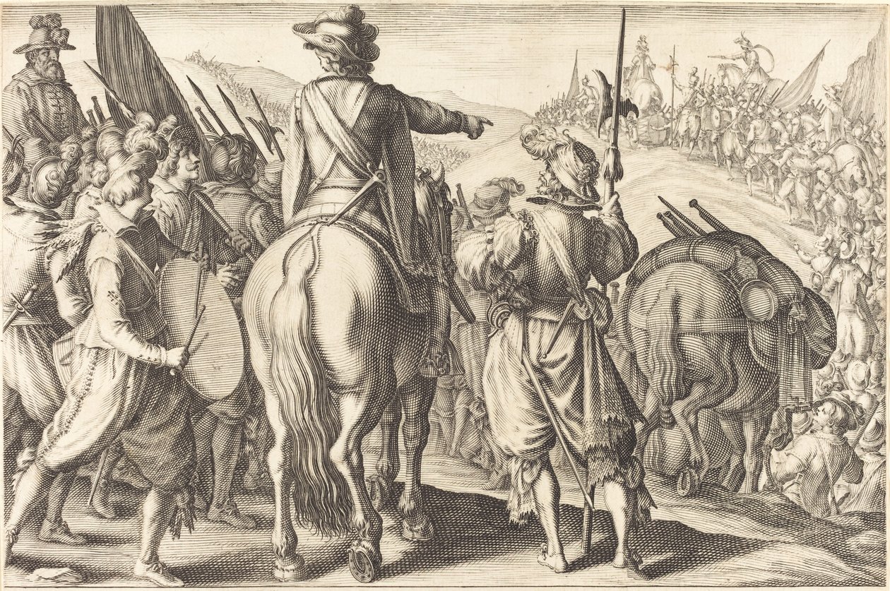 मार्च पर सैनिक, सी. 1614. द्वारा जैक्स कैलोट